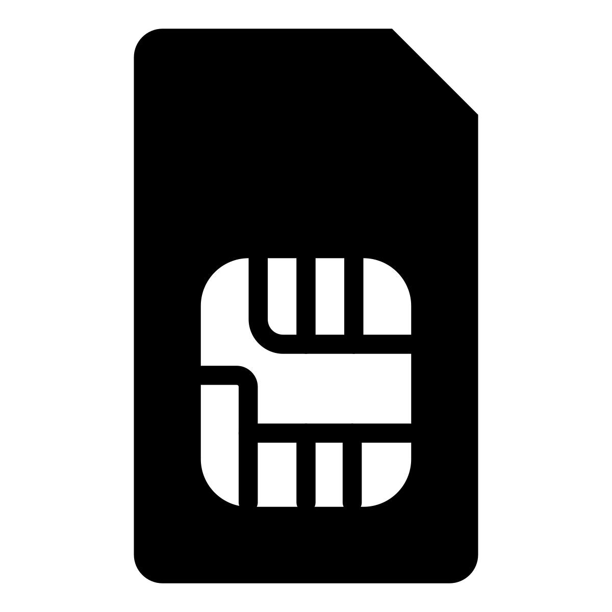 glyph neue style scheda sim icon