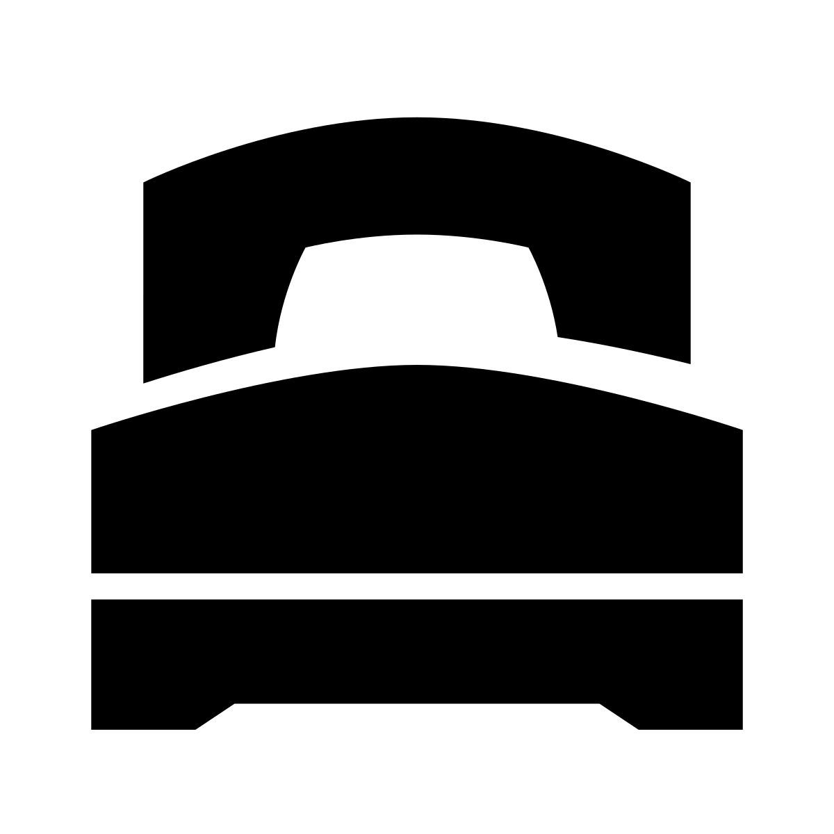 glyph neue style einzelbett icon