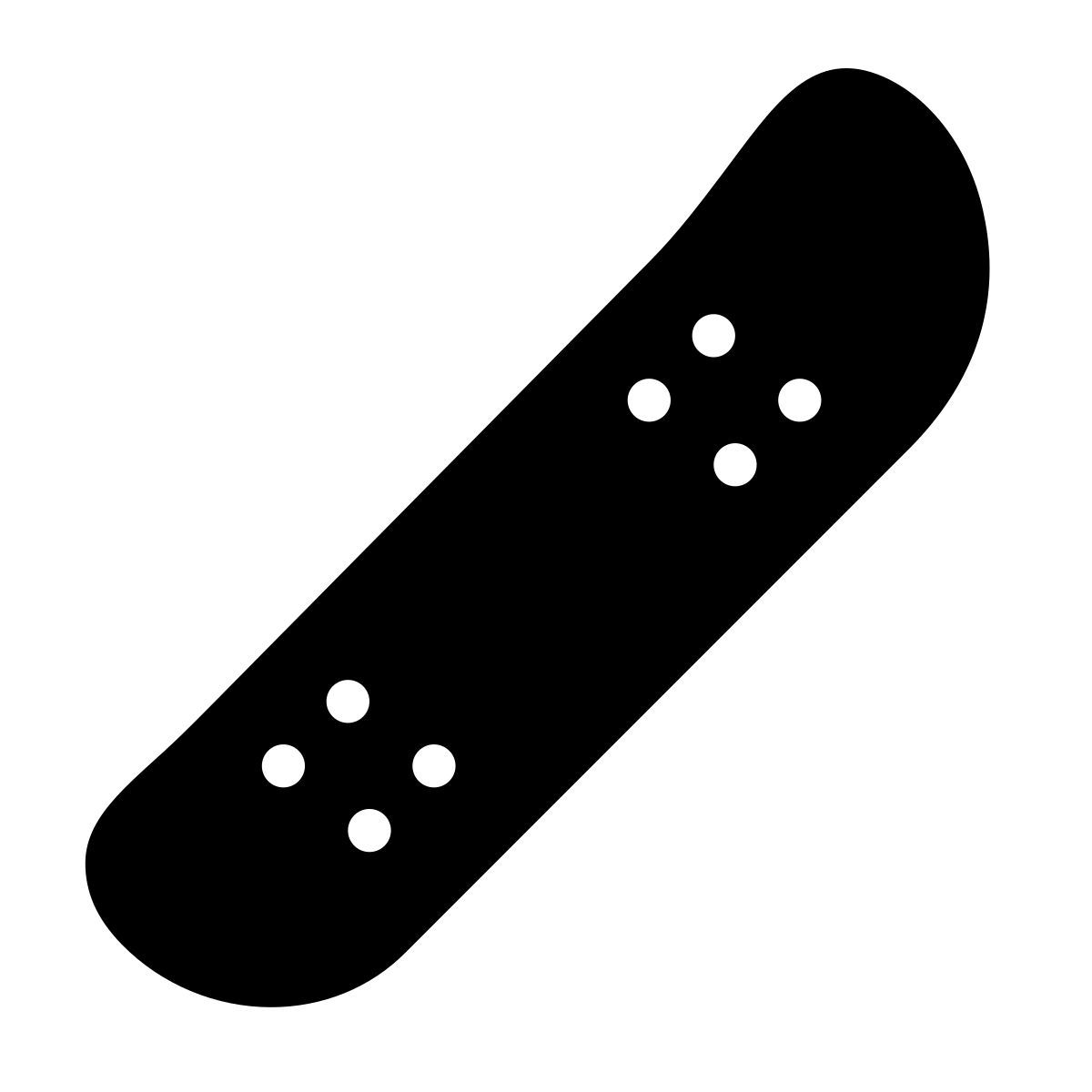 glyph neue style skateboard without wheels icon