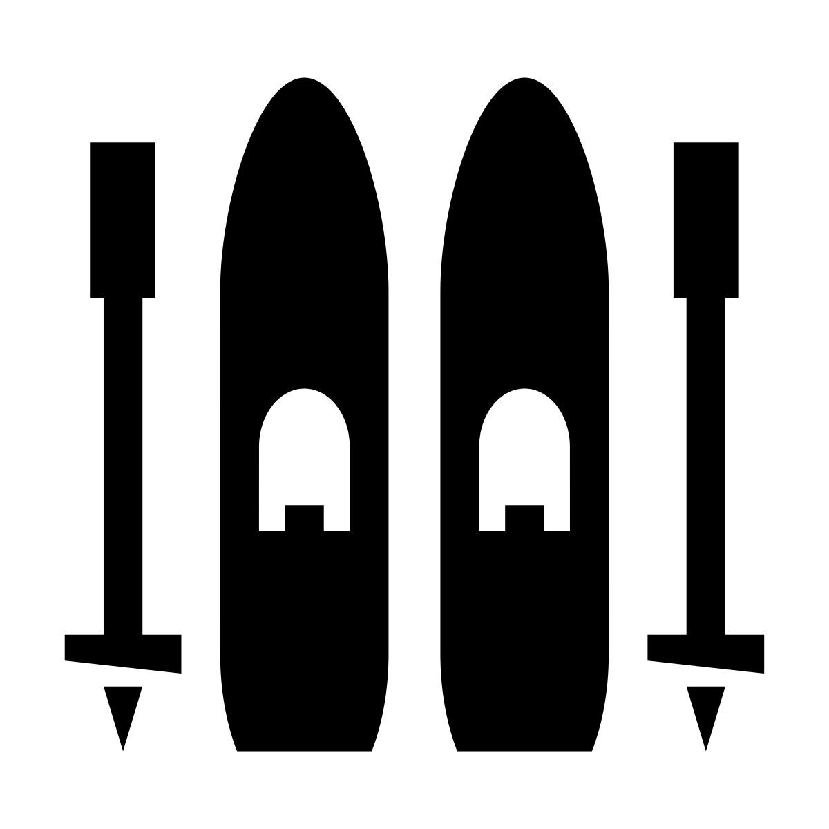 glyph neue style ski icon