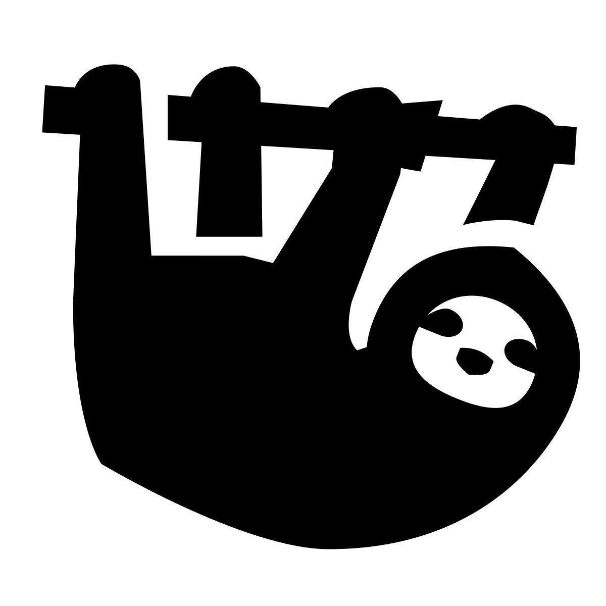 glyph neue style sloth icon