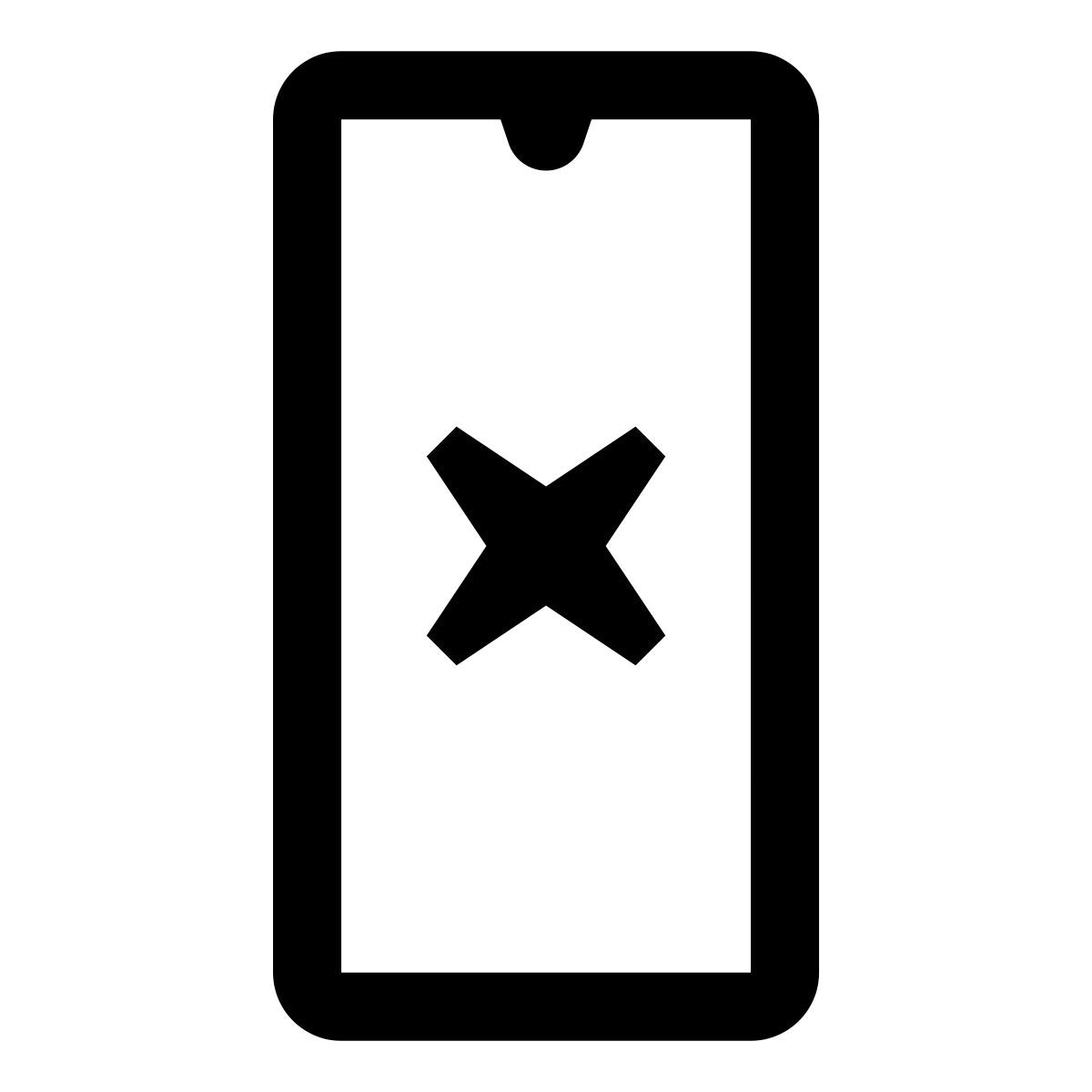 glyph neue style smartphone decille icon