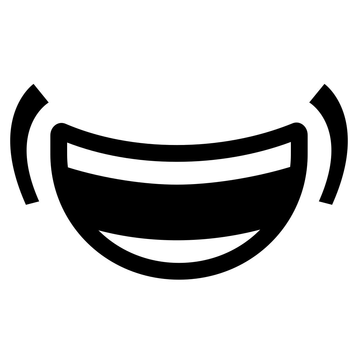 glyph neue style smiling mouth icon