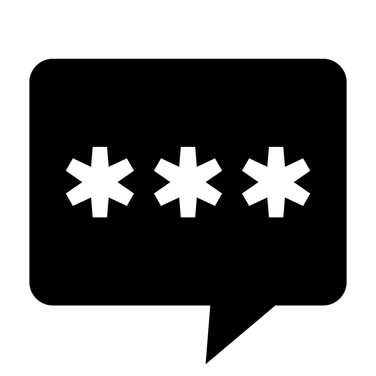 glyph neue style sms de token icon