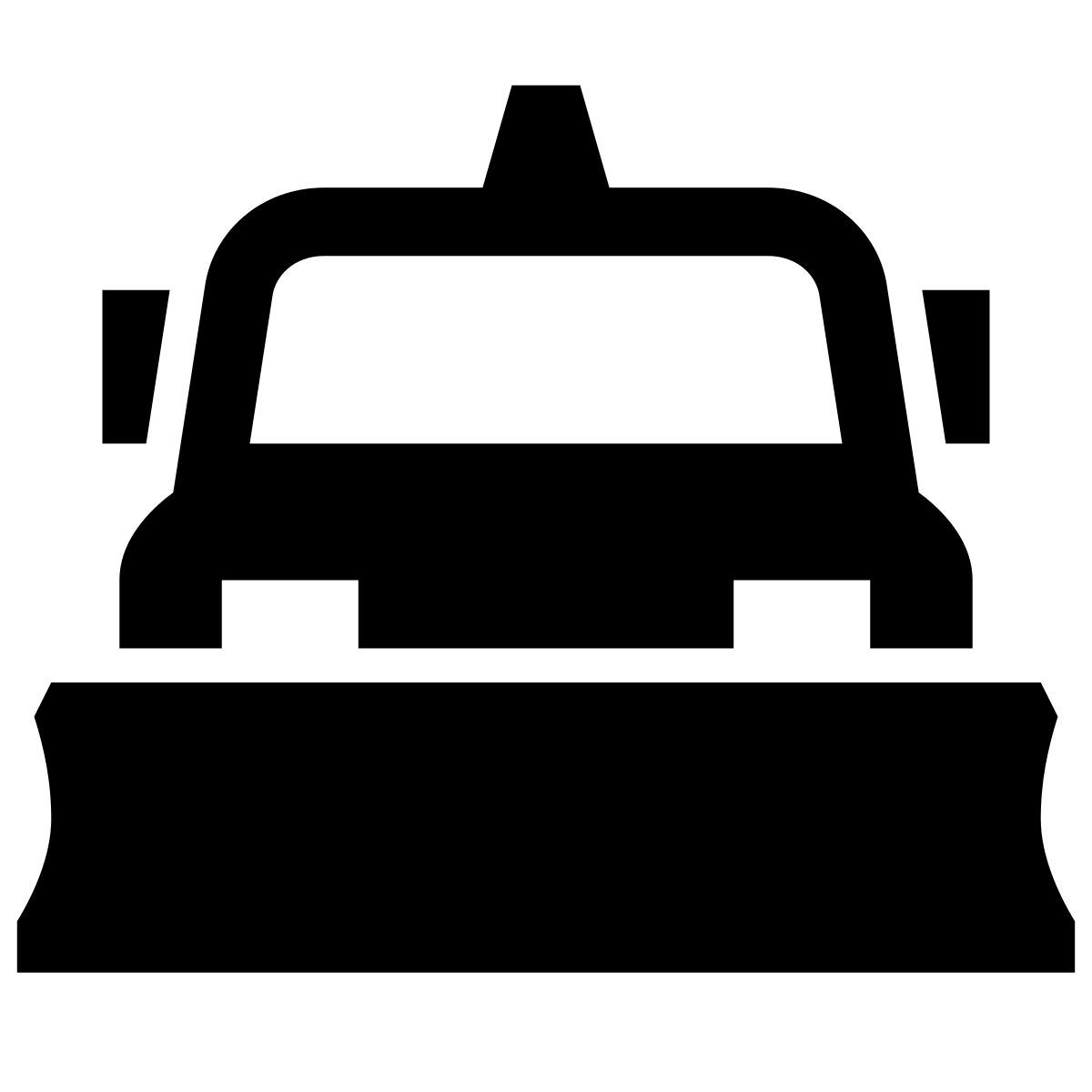 glyph neue style snow plow truck icon