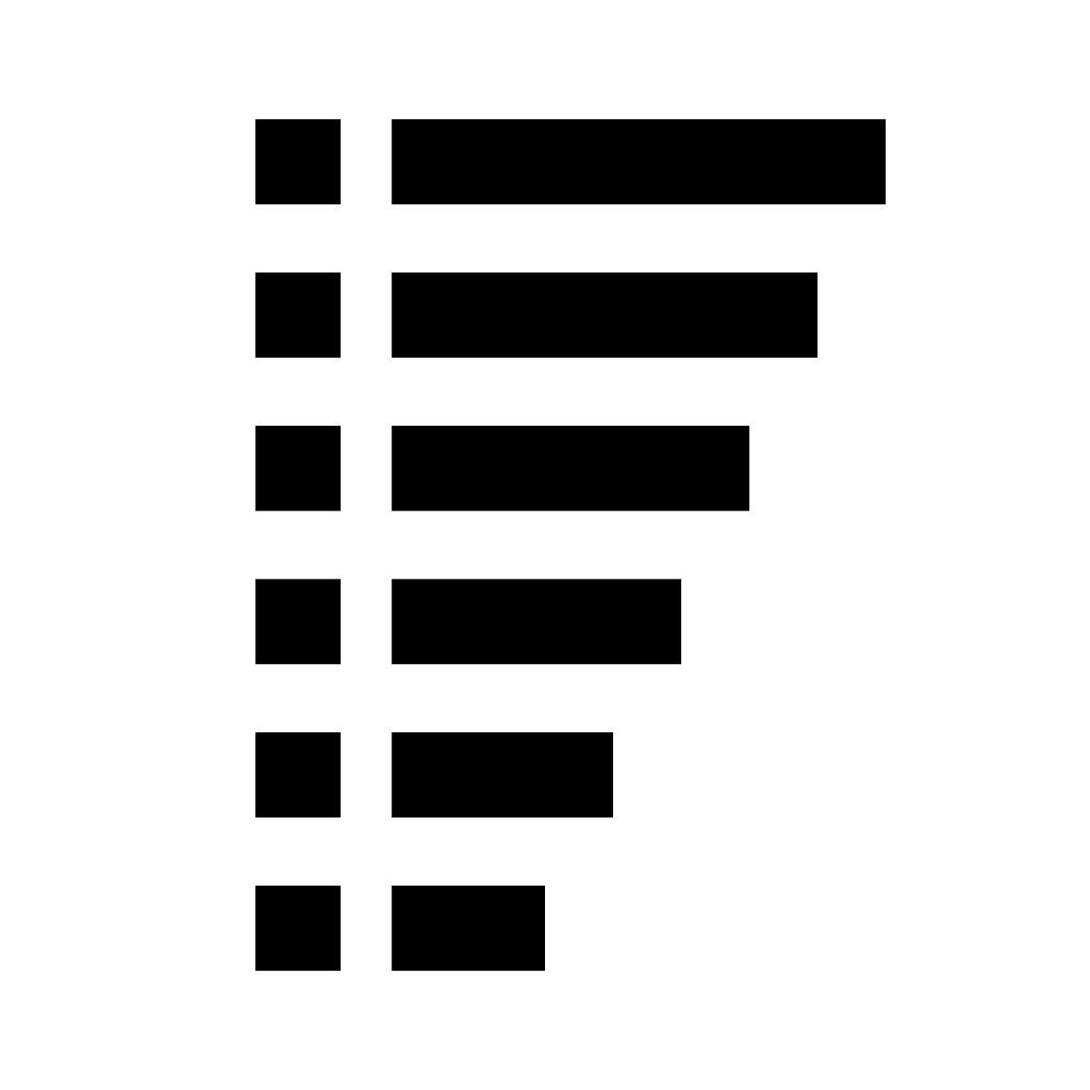 glyph neue style antworten sortieren icon
