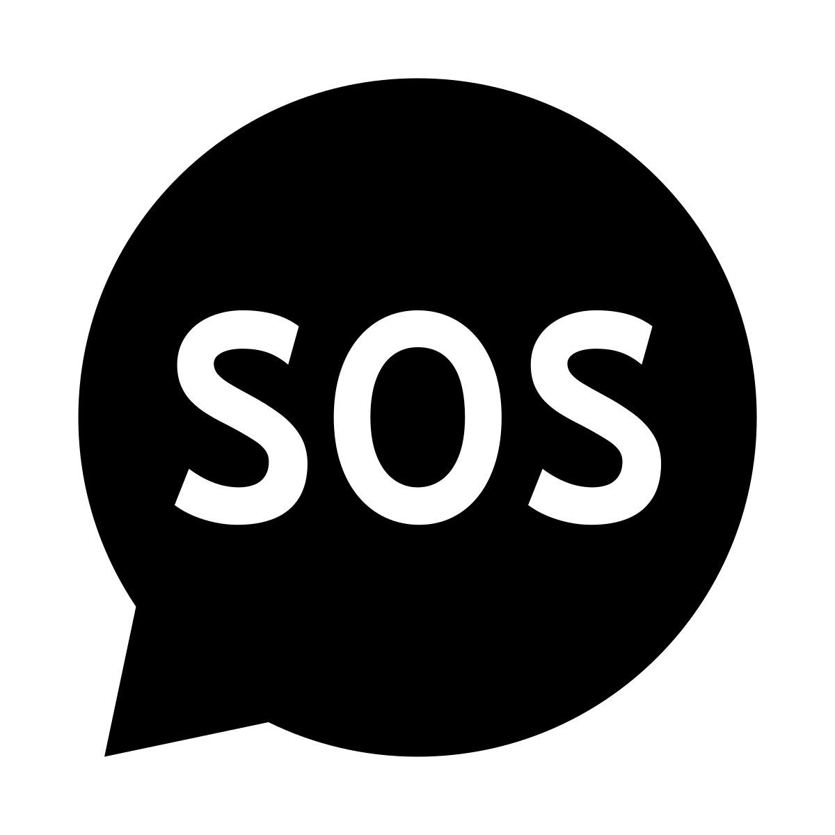 glyph neue style sos icon