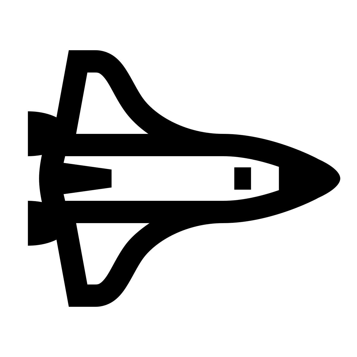 glyph neue style space shuttle icon