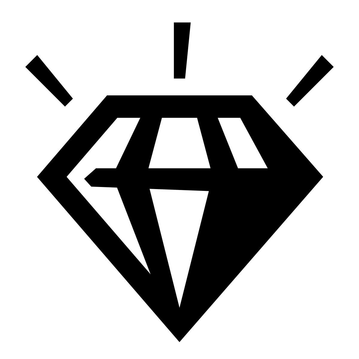 glyph neue style diamante scintillante icon