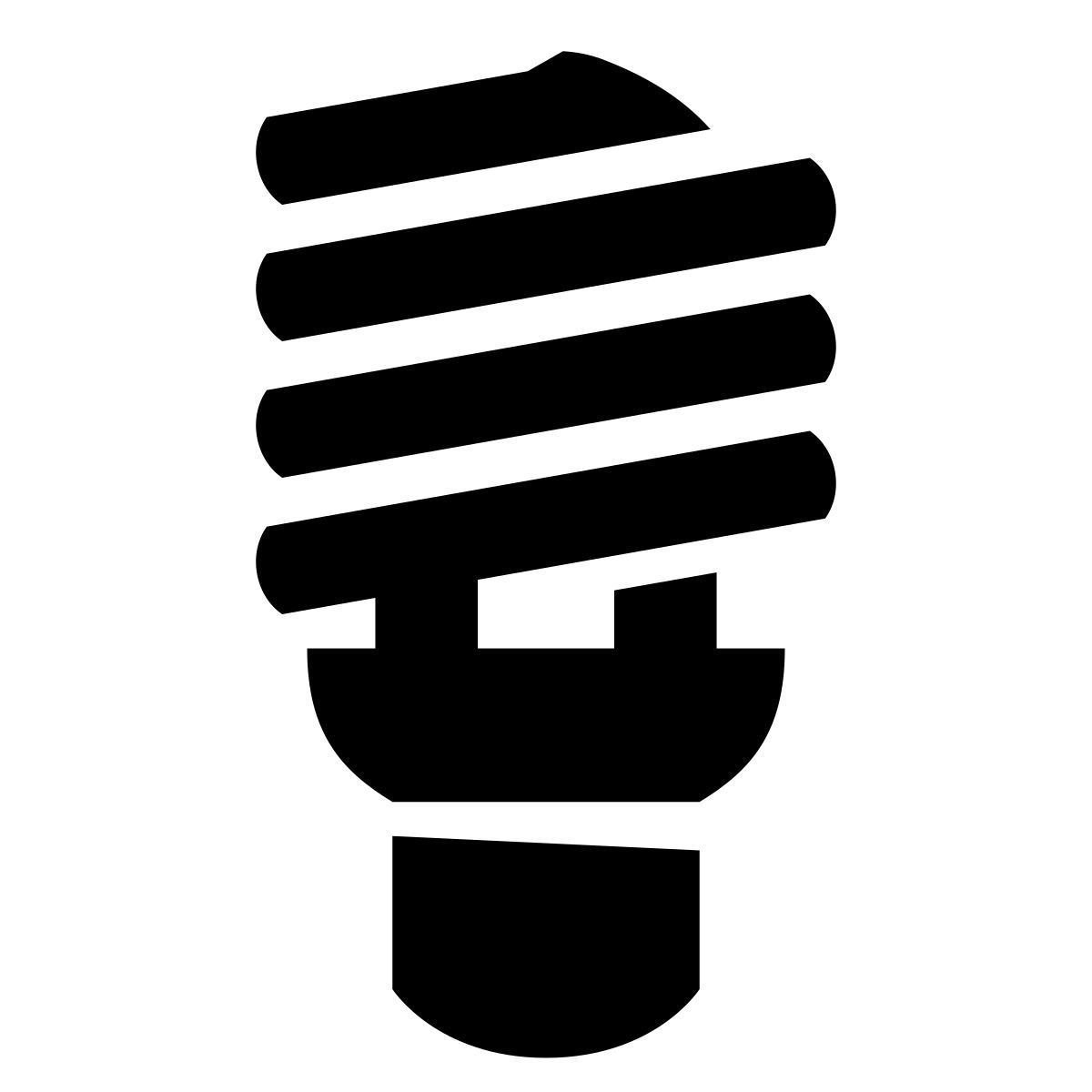 glyph neue style bombilla espiral icon
