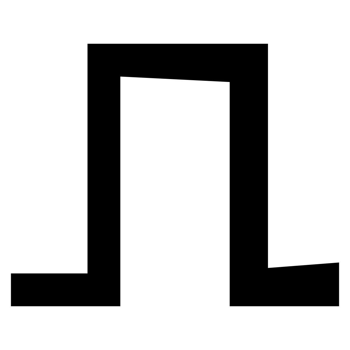 glyph neue style square wave icon