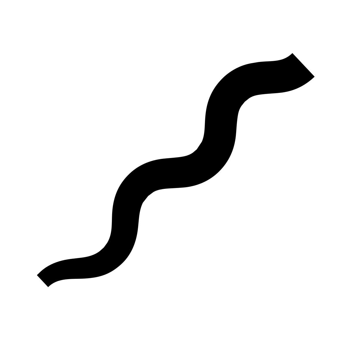 glyph neue style línea ondulada icon