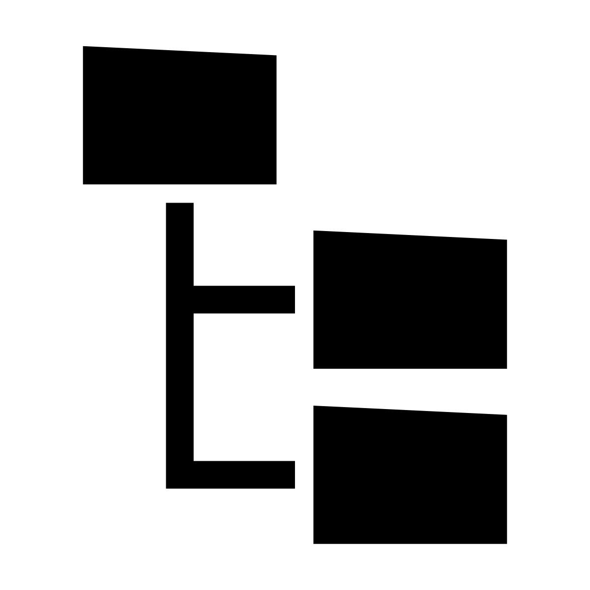 glyph neue style organigramma in pila icon