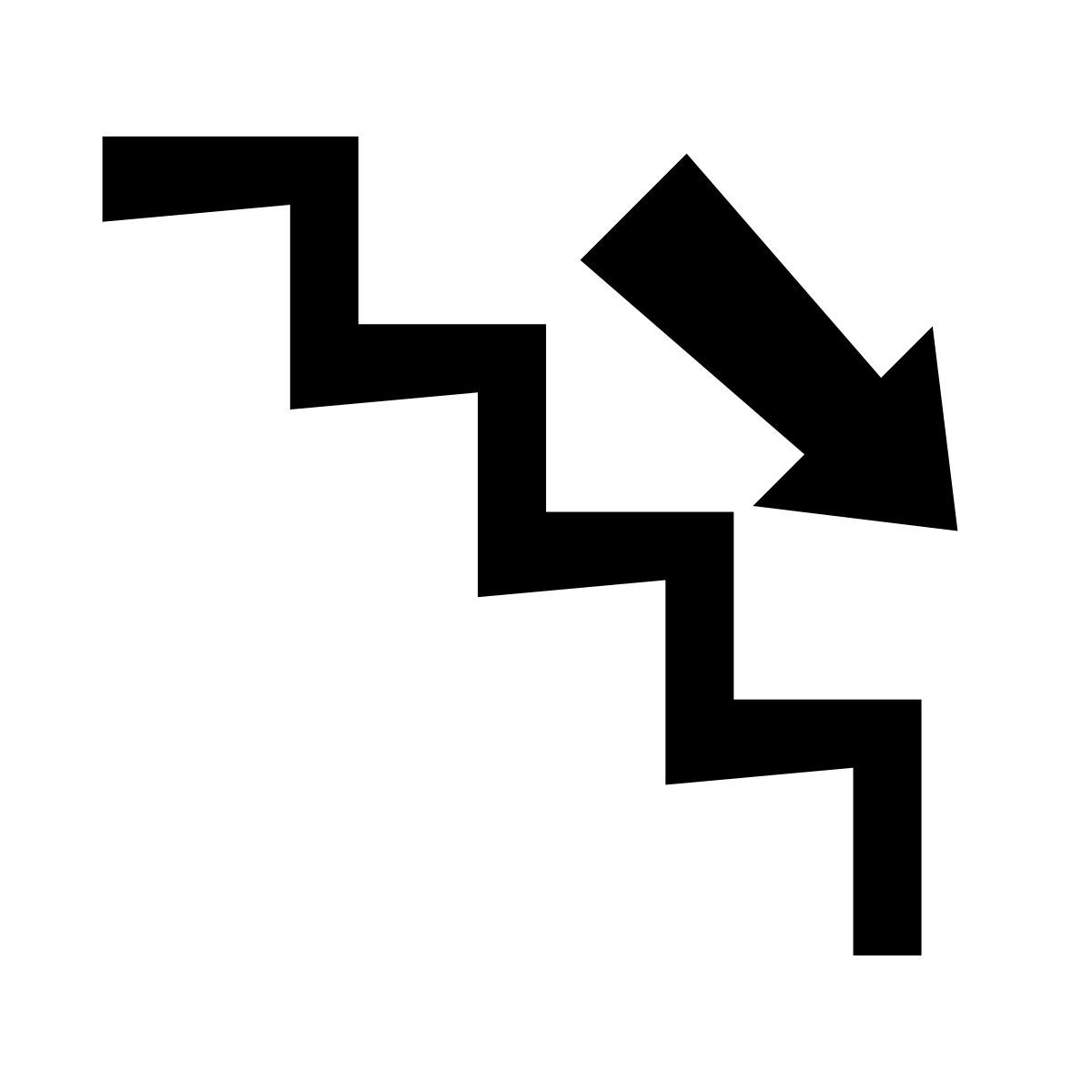 glyph neue style escadas abaixo icon