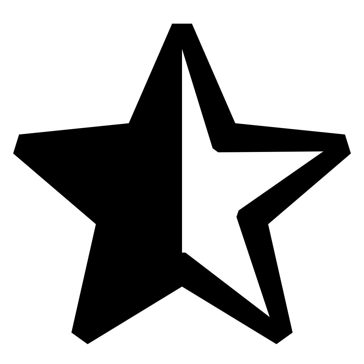 glyph neue style estrela meio vazia icon