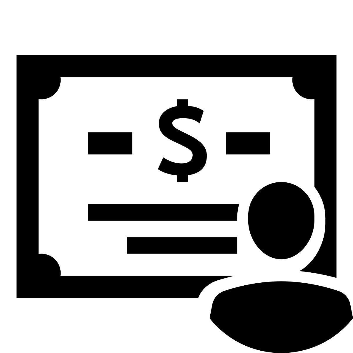glyph neue style part de stock icon