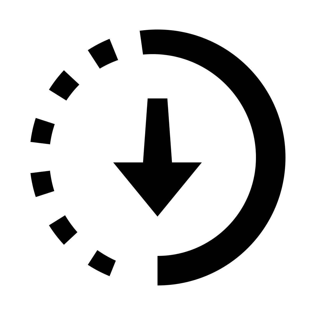 glyph neue style submeter progresso icon