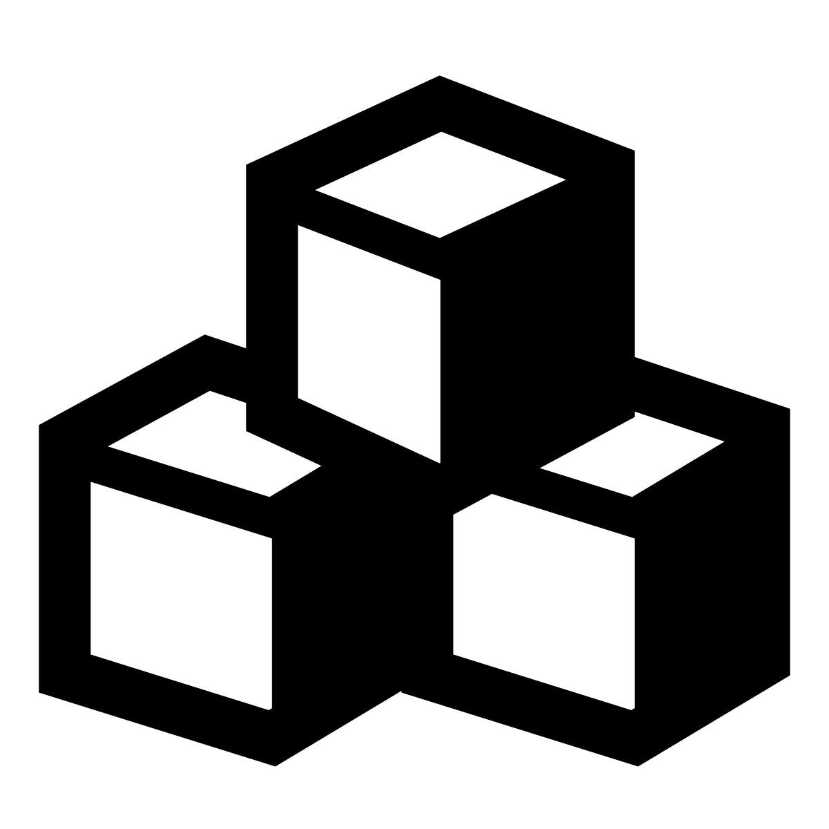 glyph neue style sugar cubes icon