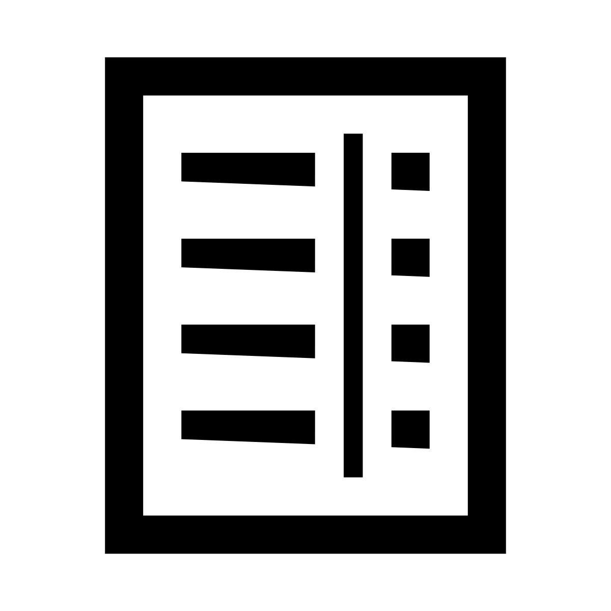 glyph neue style summary list icon