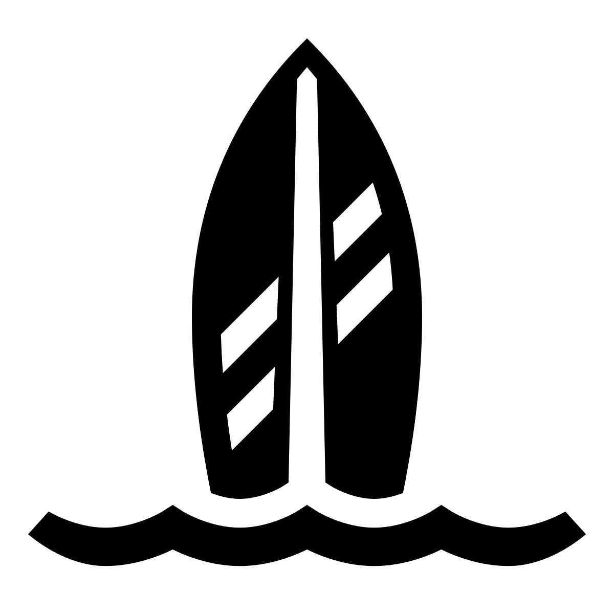 glyph neue style surfen icon