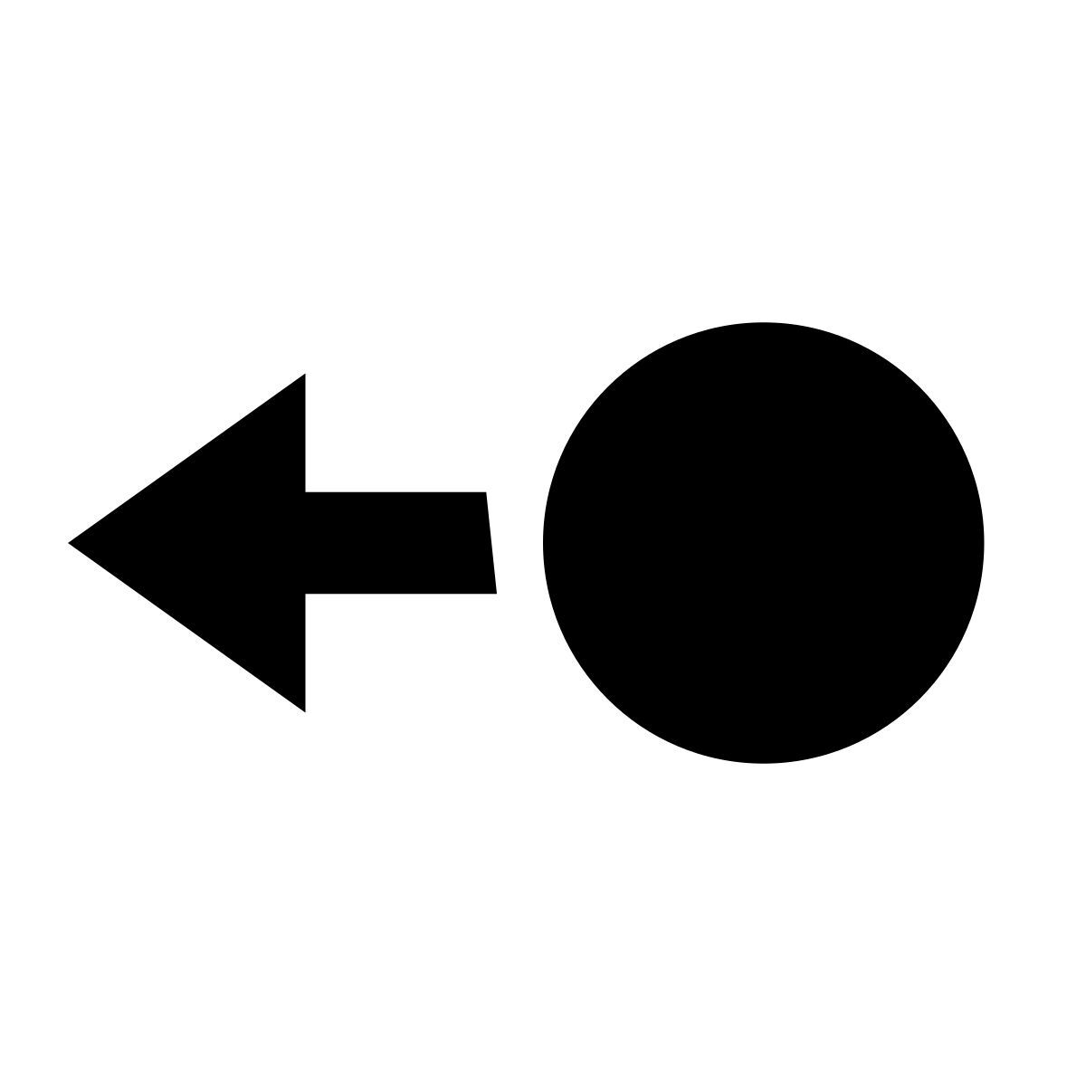 glyph neue style balayez vers la gauche icon