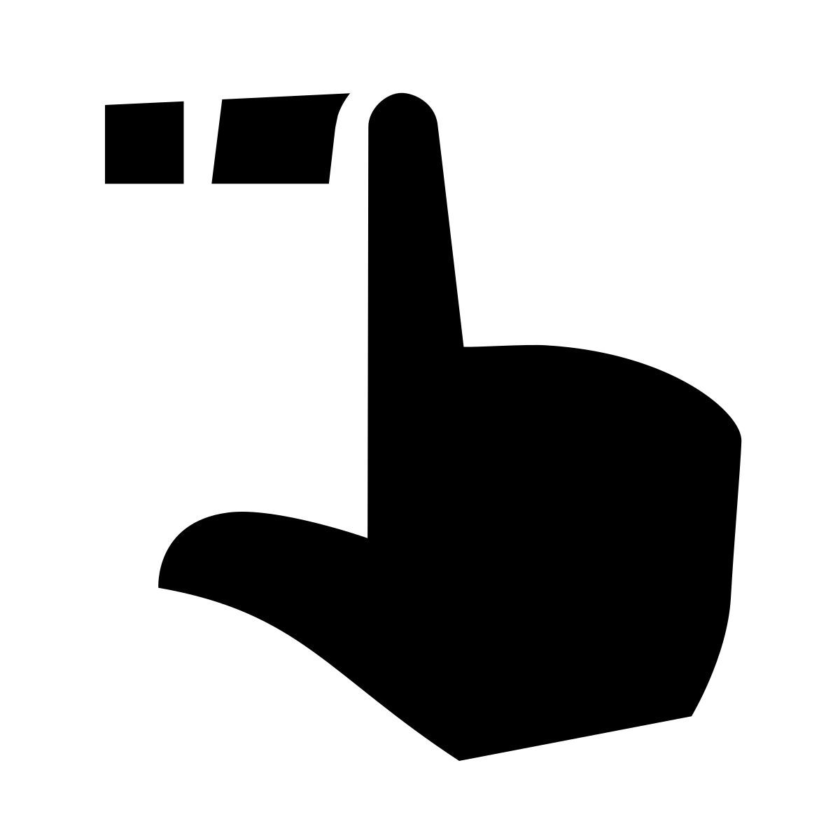 glyph neue style deslizar con el dedo hacia la derecha icon