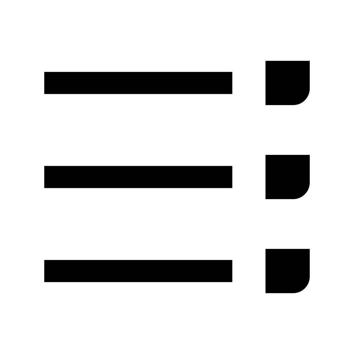 glyph neue style tabla de contenidos icon