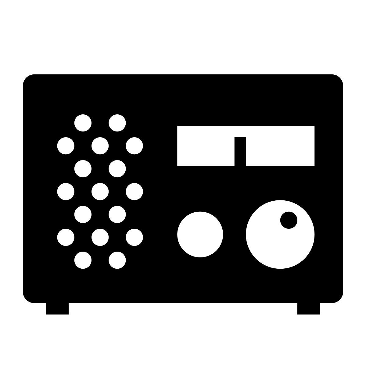 glyph neue style radio de mesa icon