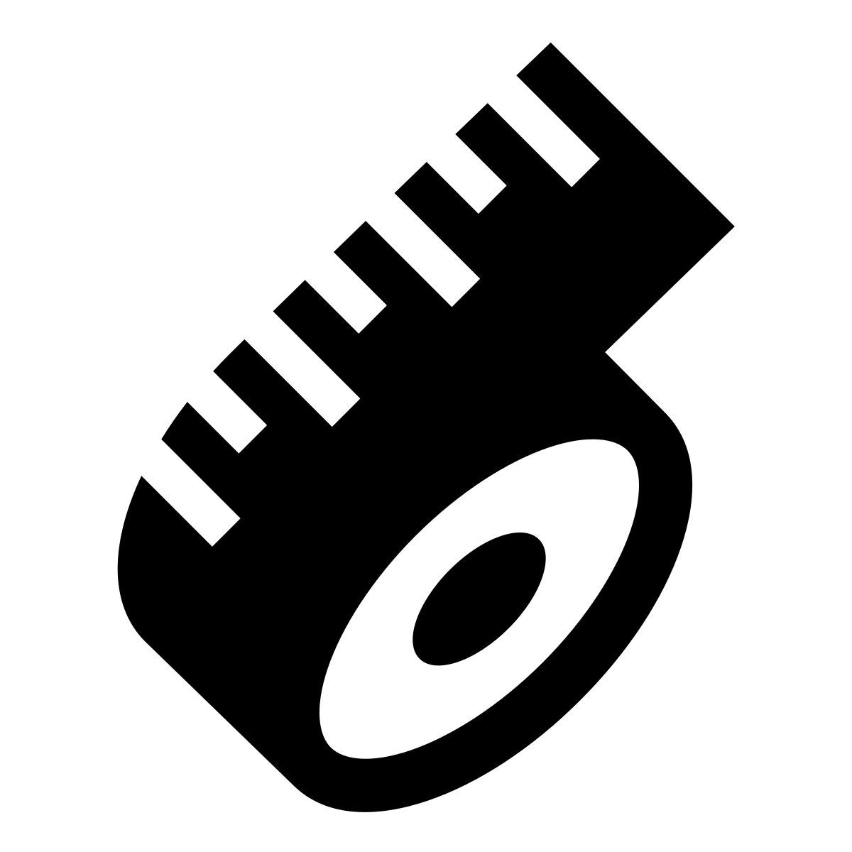 glyph neue style sewing tape measure icon