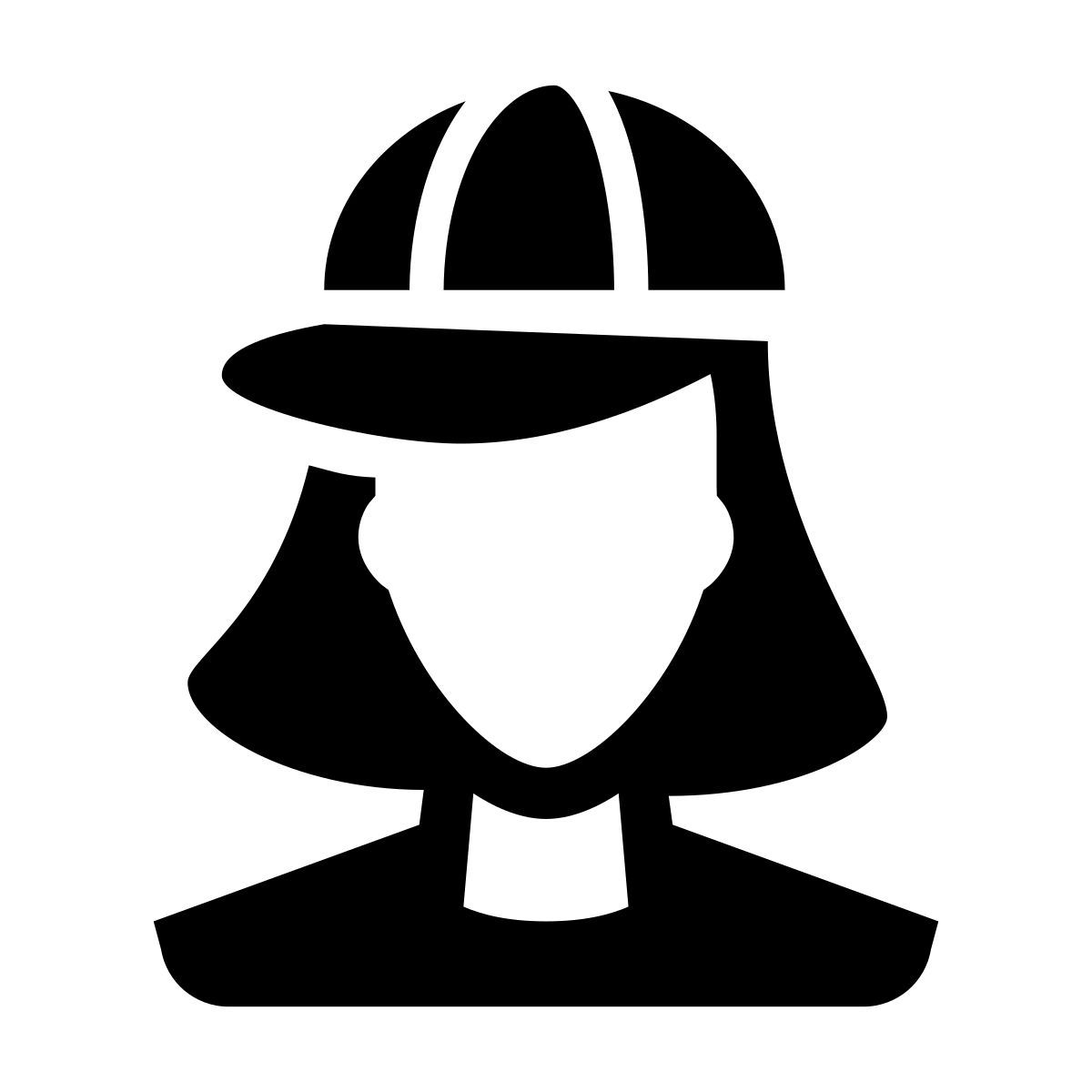 glyph neue style adolescente feminina icon