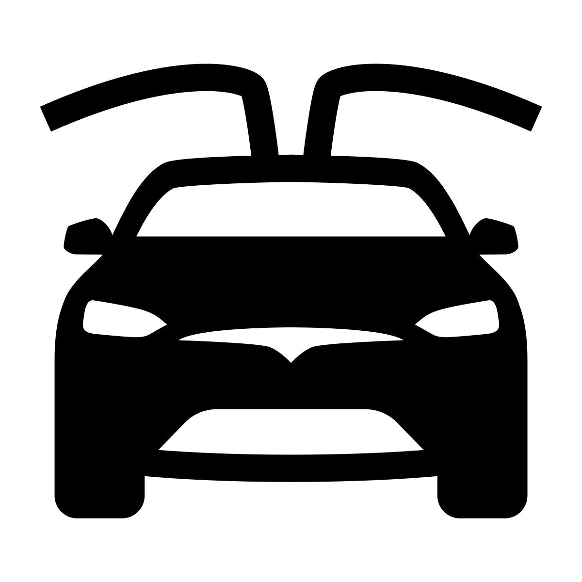 glyph neue style tesla model x icon