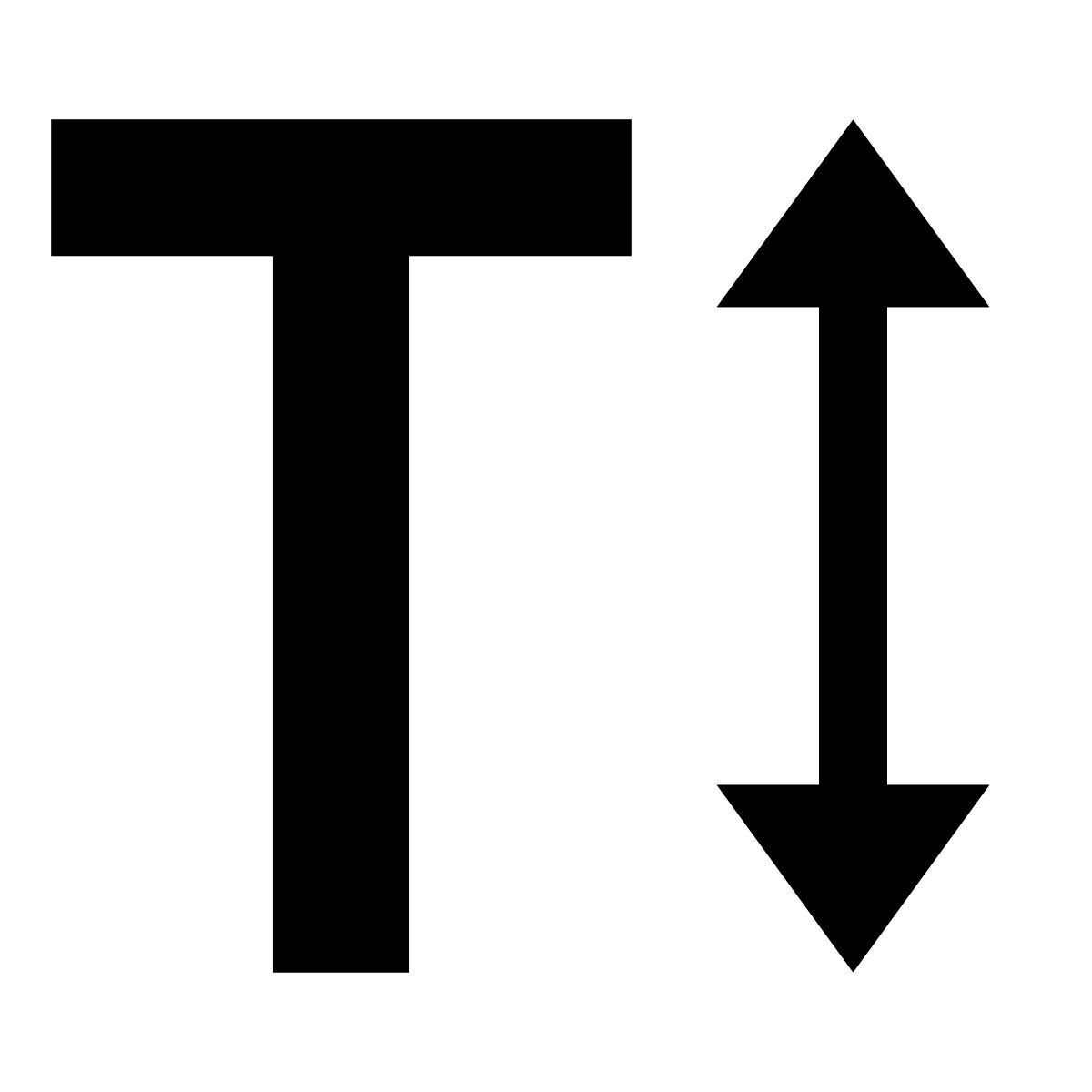 glyph neue style text height icon