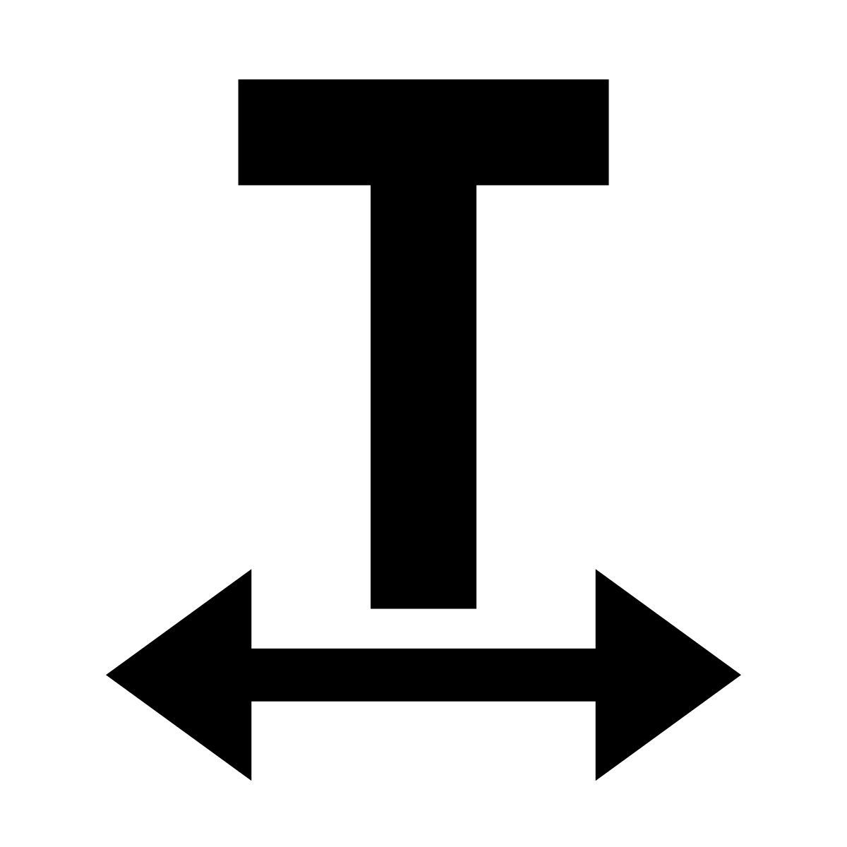 glyph neue style 텍스트 폭 icon