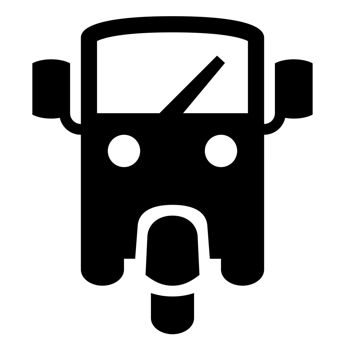 glyph neue style tre ruote auto icon