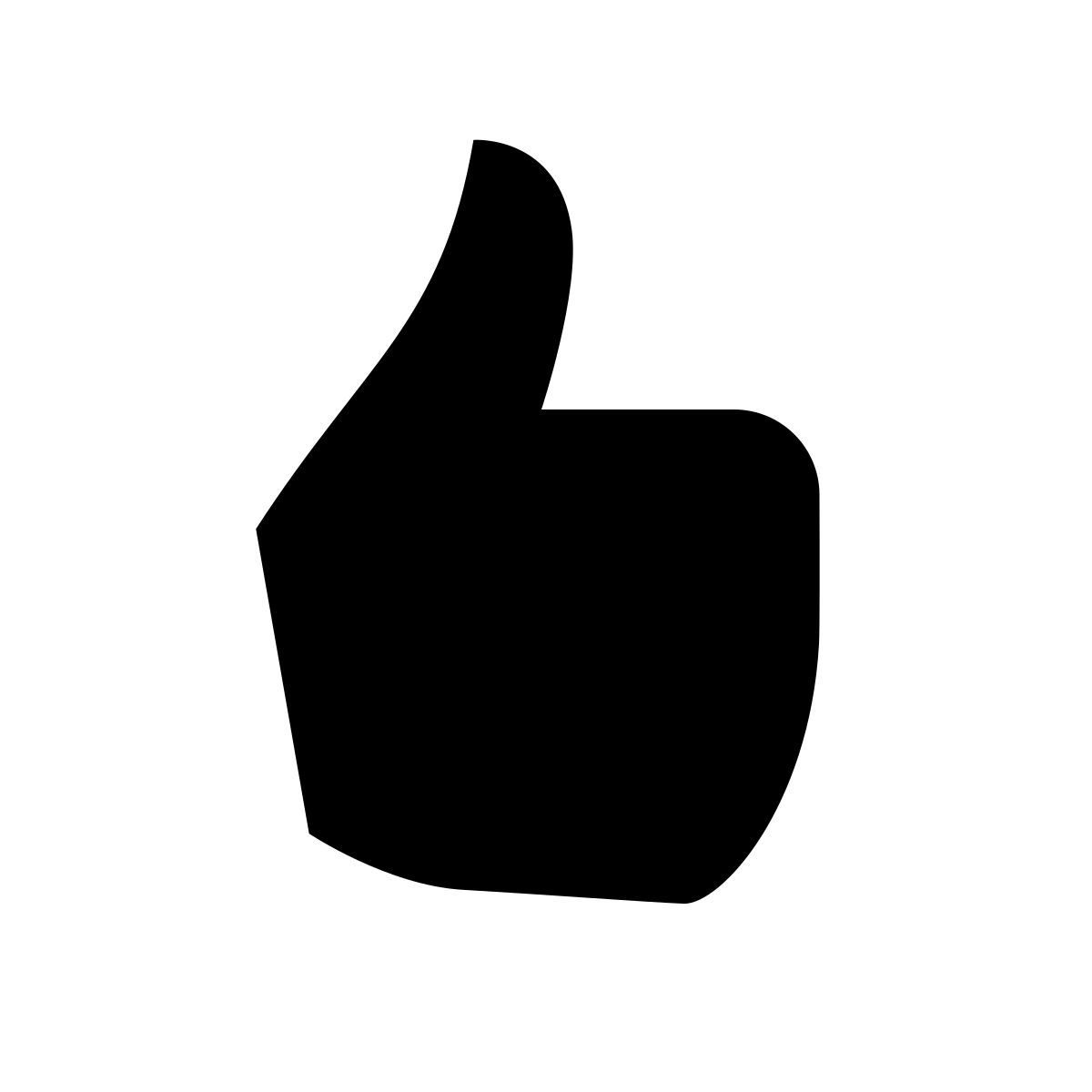 glyph neue style pouce en l'air icon