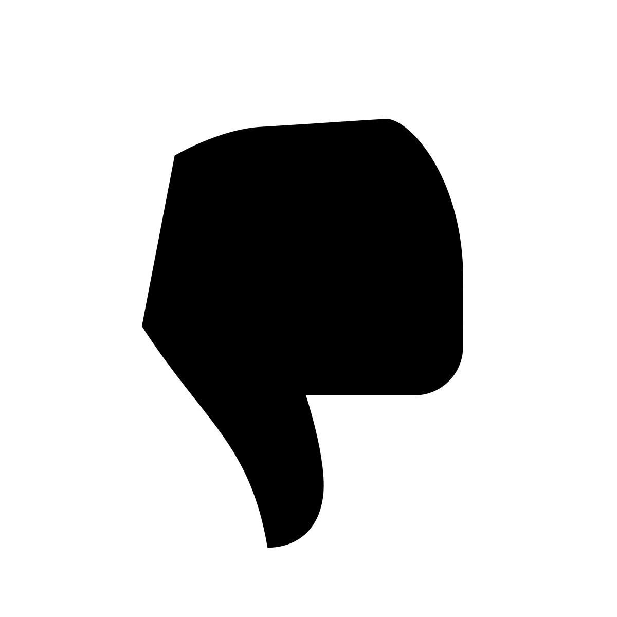 glyph neue style pulgar hacia abajo icon