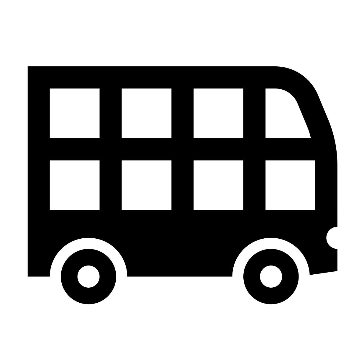 glyph neue style bus turistico icon