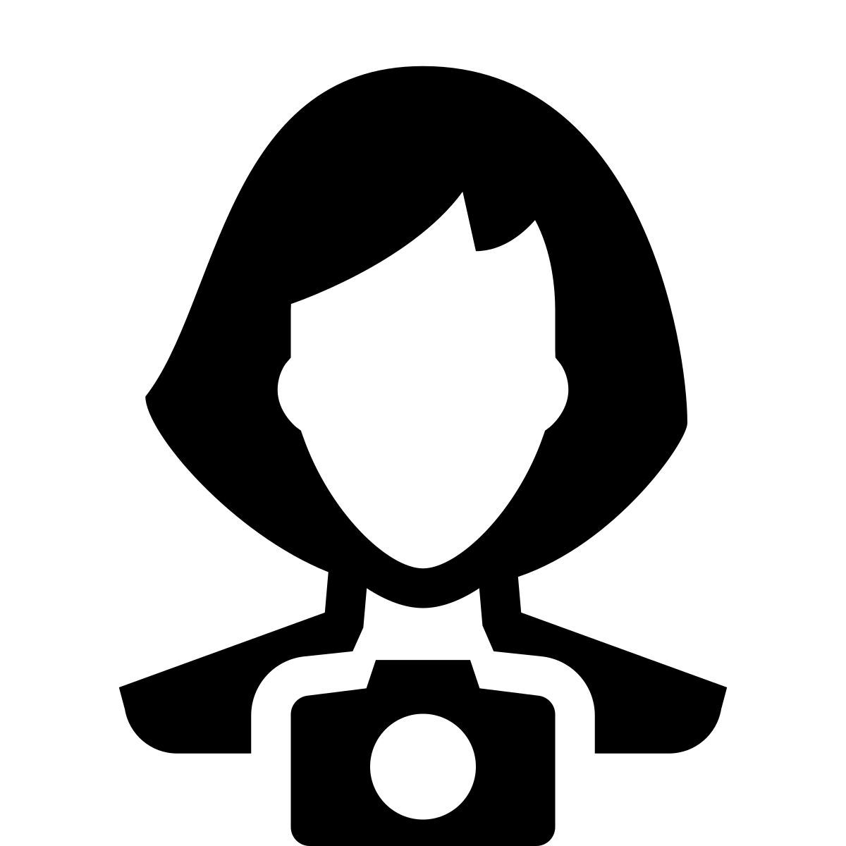 glyph neue style tourist weiblich icon