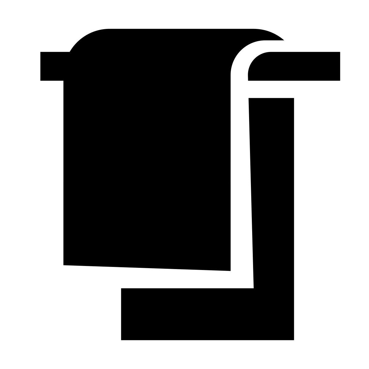 glyph neue style asciugamano icon