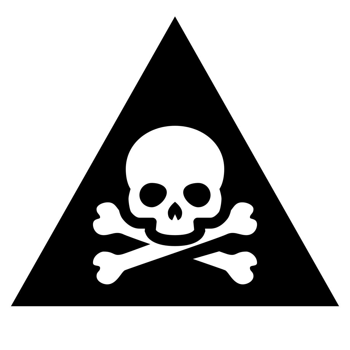 glyph neue style toxic material icon