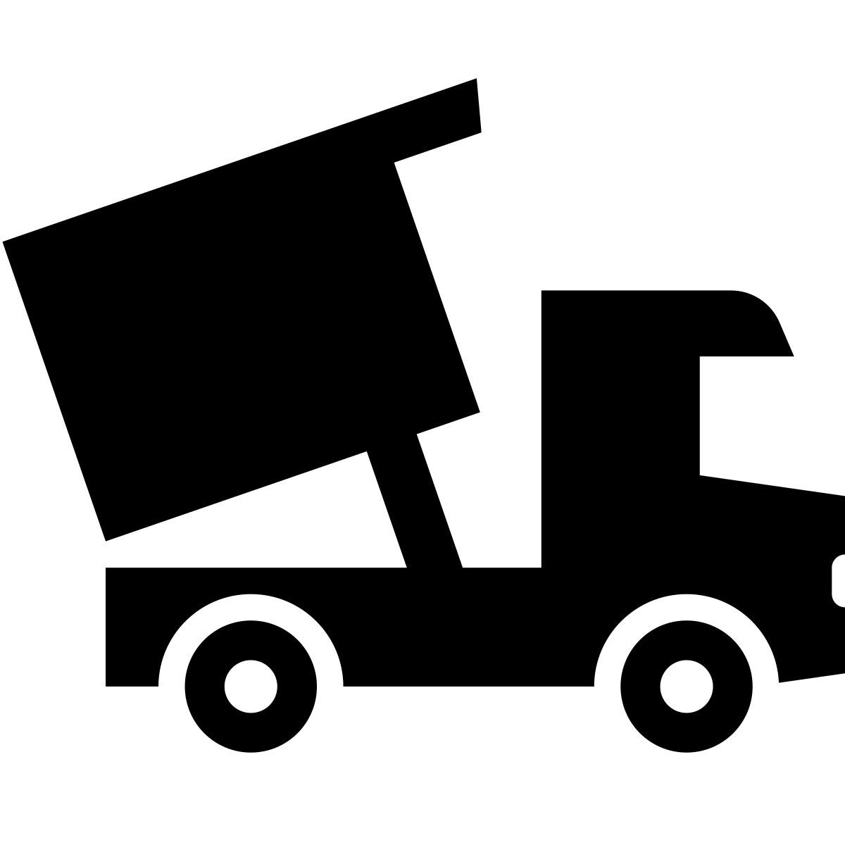 glyph neue style lkw beim entladen icon