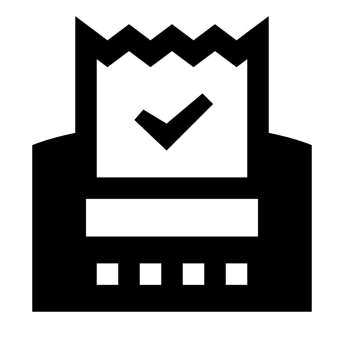glyph neue style подтверждение оплаты icon