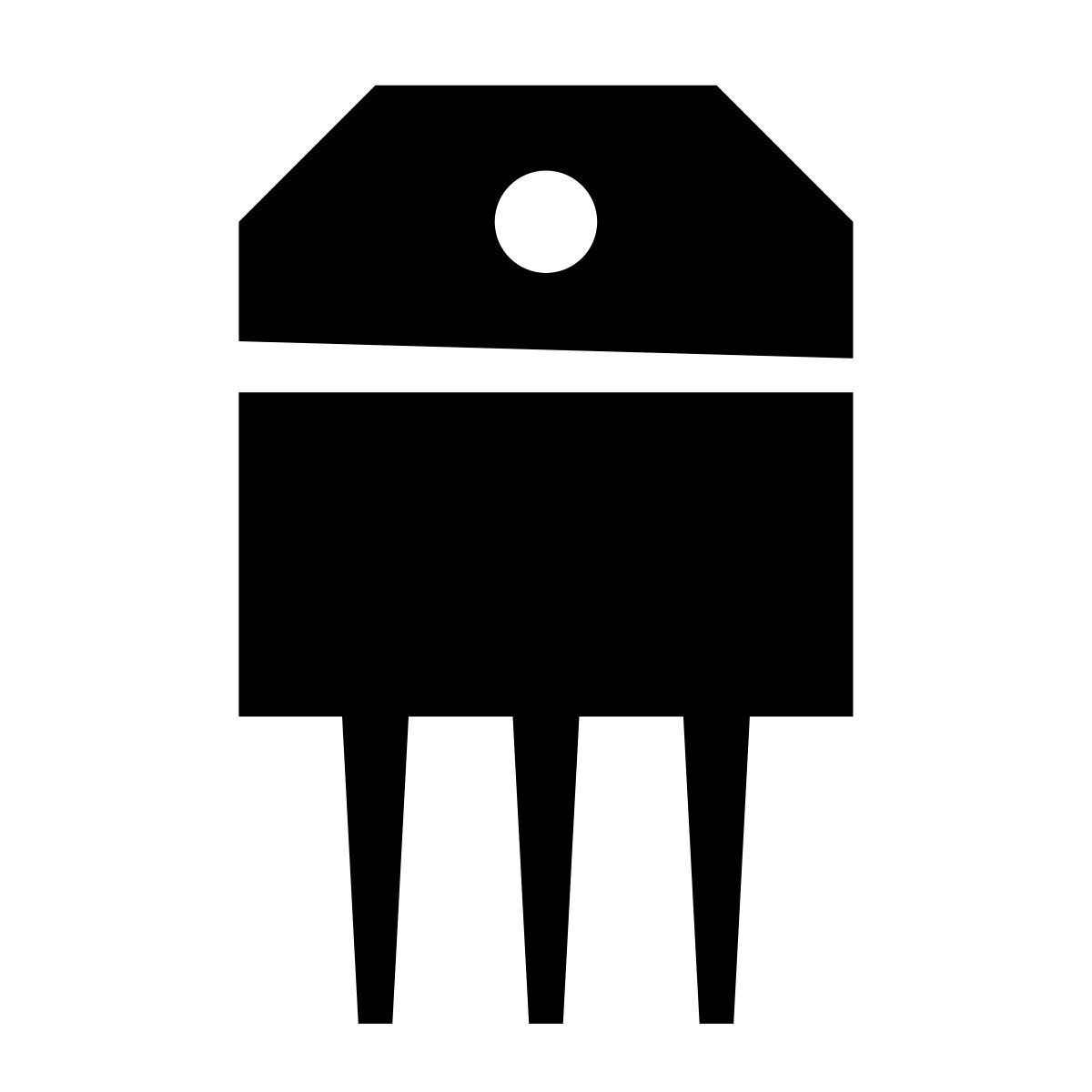 glyph neue style transistor icon