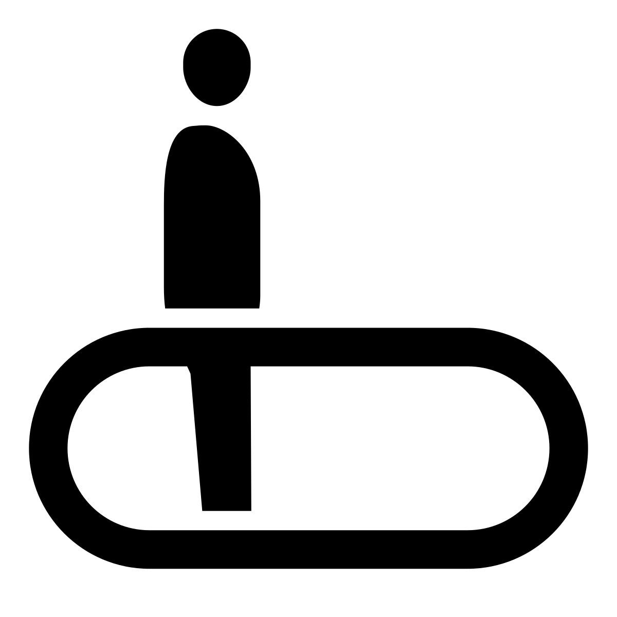 glyph neue style travelator icon