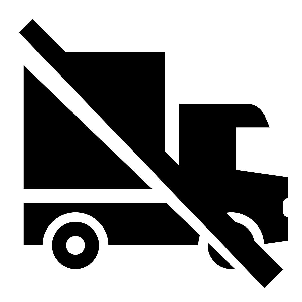 glyph neue style proibição de caminhão icon