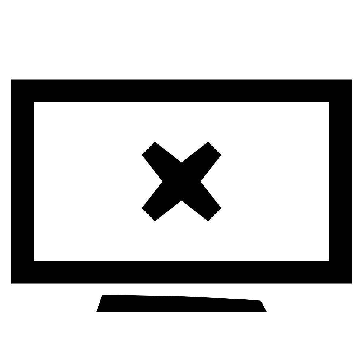 glyph neue style テレビを付ける icon