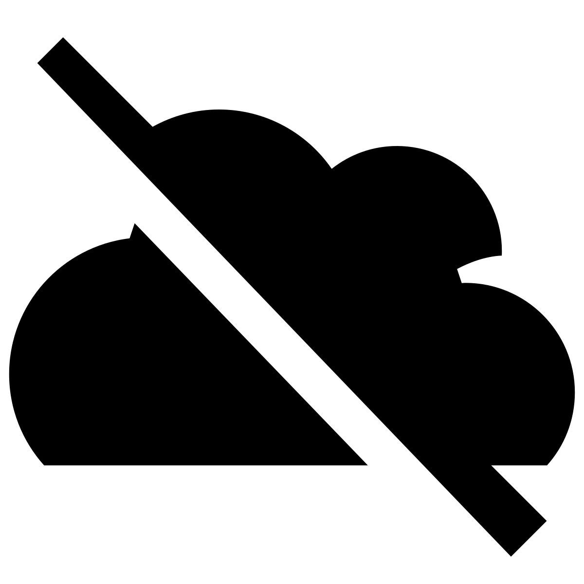 glyph neue style nube no disponible icon