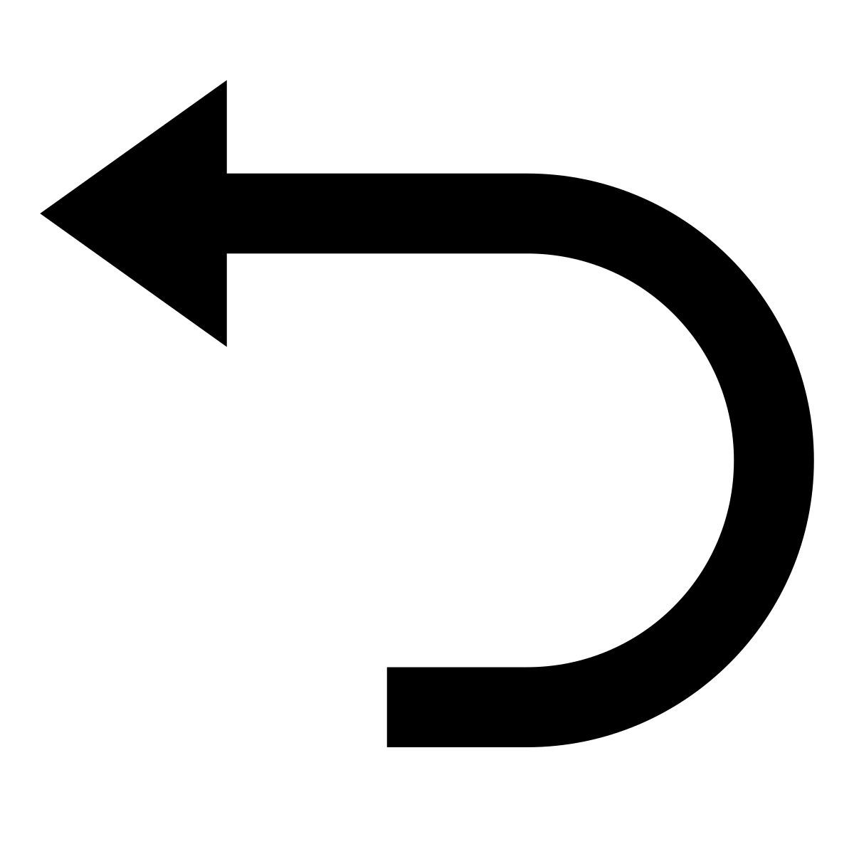 glyph neue style undo icon