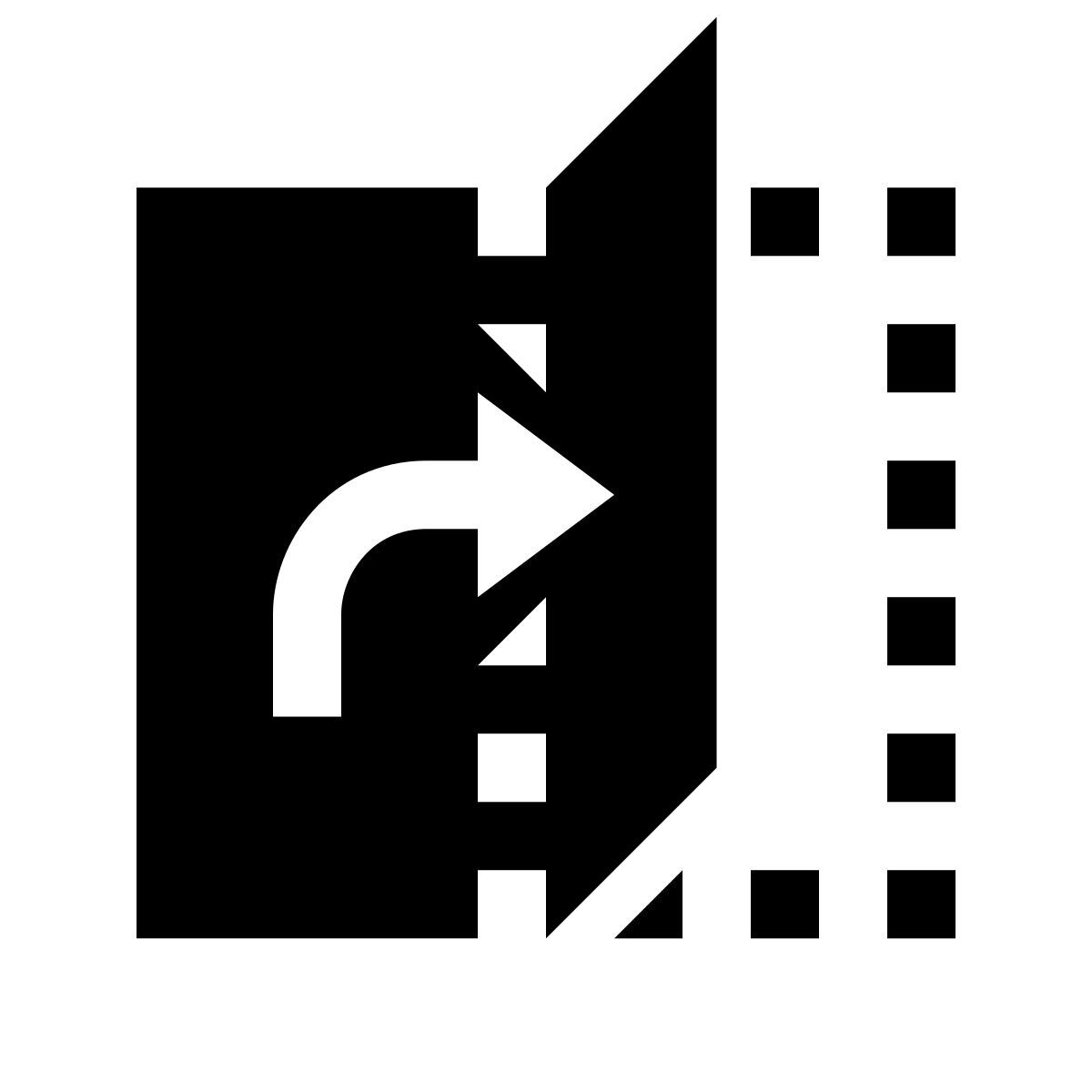 glyph neue style unfold icon