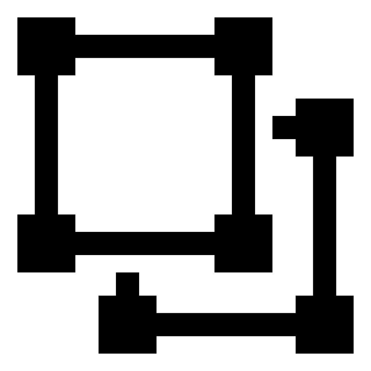 glyph neue style ungroup objects icon